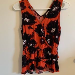 Wrap top with ruffles